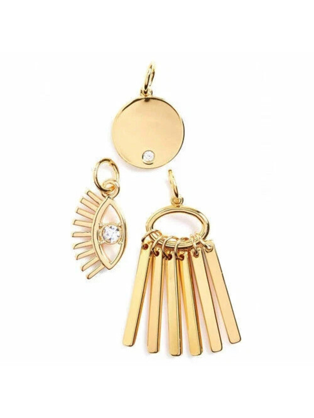 NWT BaubleBar Anthropologie 14K Gold Plate Charms Charm Set - Lashed Out Weekend - Picture 1 of 1